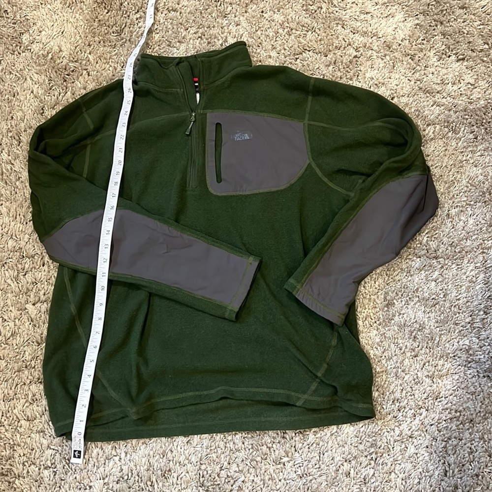 Men’s large the north face quarter zip fleece green